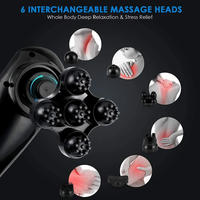 Elektrischer Ergonomischer Massagestab Handmassagegerät für den Ganzen Körper Rücken Nacken Schulter Delfin Infrarot Massagehammer Vibrationsgerät