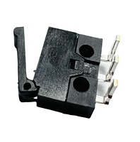 Micro-interrupteur KFC-V-307 SPDT 3 broches, options de bornes coudées à gauche et à droite, 13*10.5mm, 250V, IP23, plastique et métal, pour interrupteur de fin de course/porte