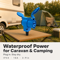 Prise femelle CEE 3 broches 16A 240V à 90 degrés avec couvercle IP54, coupleur secteur pour caravane, connecteur d'alimentation pour camping-car