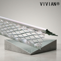 Profilé d'angle en aluminium écologique pour la protection des murs, avec trous de précision, pour les entrepreneurs en plâtrage intérieur