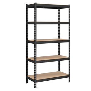Schraubenloses Garagenregal mit 5 Böden, Haushaltsregal, Eisenregal, MDF-Platte, Lagerregal, Metall-Stahl-Regaleinheit, Ausstellungsregal - Product Image 6
