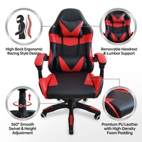 Chaise de bureau ergonomique moderne de direction, siège de jeu PC pivotant à dossier haut style baquet pour poste de travail de bureau et de startup