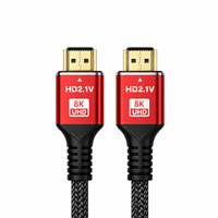 Câble HDMI 2.1 plaqué or, gaine en nylon tressé, mâle-mâle, 8K 60Hz, haute vitesse 8K 48 Gbit/s pour TV, PS5, projecteur