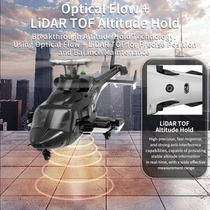 NOUVEAU Hélicoptère RC GPS SJY-F02S à l'échelle 1:33 Airwolf RTF avec double moteur brushless, flux optique, sans flybar pour vol extérieur, avion 6G - Product Image 4