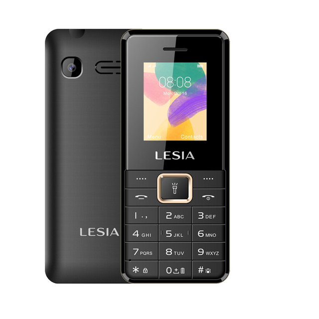 LESIA Bar Feature Phone with 1.77 Inch Screen 3000mAh Battery VGA Resolution Dual SIM Card Brand New Non-Android