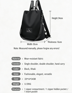 In Stock Customizable Women's Lightweight Minimalist Elegant Zipper Closure Multifunctional <strong>Secure</strong> <strong>Backpack</strong> for Daily Use - Product Image 4