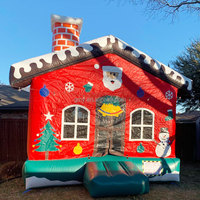 Décorations de Noël gonflables commerciales en PVC avec notre traîneau gonflable du Père Noël