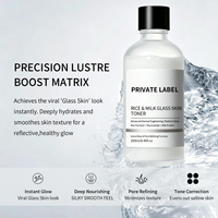 Tonique Éclaircissant Visage en Gros à Marque Blanche, à Base de Protéines de Lait de Riz Fermenté Liquide, pour une Peau Lumineuse Effet Verre, 250ml, Durée de Conservation 3 Ans