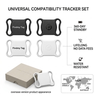 Collier de suivi pour animaux de compagnie Bluetooth avec positionnement précis, compatible Android/iOS, étanche, autonomie de 360 jours pour chiens et chats