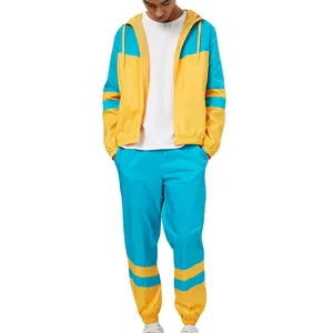 Мужской нейлоновый спортивный костюм, Мужская ветровка, спортивный костюм, цветная комбинация, легкий вес, спортивный костюм для бега