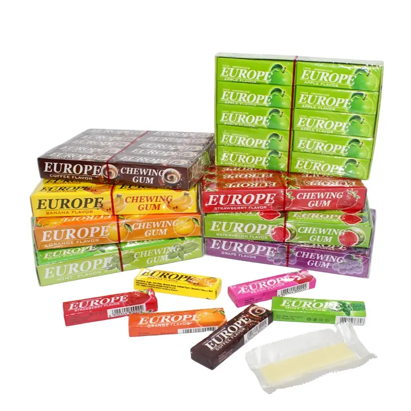 wholesale custom fruity europe chewing gum