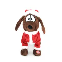 Музыкальная Танцующая собака, плюшевая игрушка, рождественские электрические игрушки, украшения для вечеринки, креативные детские подарки