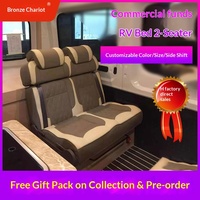 Sofá Cama Premium de Fábrica Directa para Furgoneta Comercial de 2 Pasajeros, Color y Tamaño Personalizables, Reclinable Plano para RV y Autobús