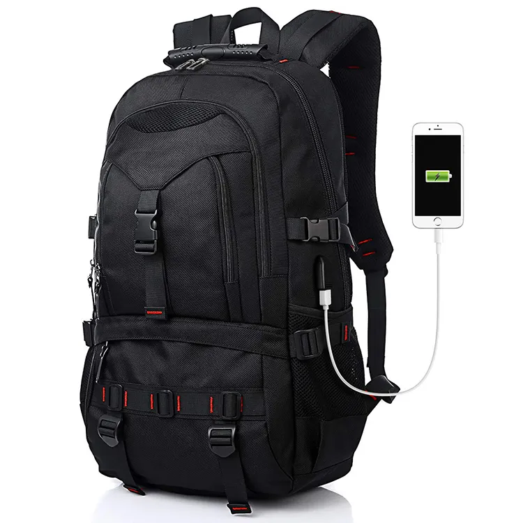 Wholesale casual pu 17 inch anti theft waterproof large capacity multifunctional pocket laptop backpack