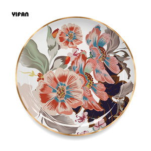 YIFAN Tableware New Arrival Flower <b>Plate</b> Bone China Dinnerware Set Good Quality <b>Ceramic</b> Dinner <b>Plate</b> - Product Image 2