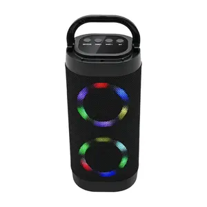 Speaker Bluetooth portabel, Speaker gigi biru populer, warna-warni, Led, Audio nirkabel, luar ruangan, portabel, 3w * 2, Subwoofer daya tinggi, Speaker BT rumah