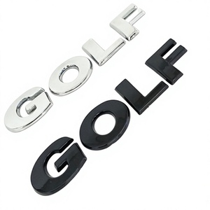 <b>3D</b> ABS Car Letter Badge Emblem <b>Sticker</b> Rear Trunk Bumper Decal for Golf Polo Body Styling - Product Image 2