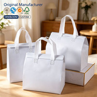 Sac isotherme personnalisé en non-tissé, résistant à l'eau et écologique, pour la livraison de repas et les emballages de gâteaux à emporter, avec impression de logo