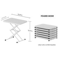 Benjia haute qualité 65*45CM pieds de table pliante à hauteur réglable bureau d'ordinateur portable pliant table d'ordinateur réglable
