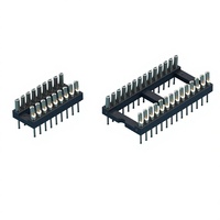 Conector de pines redondos para PCB, tipo DIP, con tornillo, para máquina, paso de 2.54mm, tipo soldar