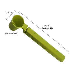 <span class=keywords><strong>Cuchara</strong></span> Medidora Multifuncional de Plástico con Clip de Sellado, <span class=keywords><strong>Cuchara</strong></span> Larga para Café y Granos para Hornear en <span class=keywords><strong>la</strong></span> Cocina - Product Image 6