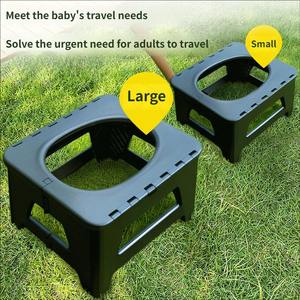 Toilette pliante d'urgence en PP pour l'extérieur, pour voiture, <span class=keywords><strong>camping</strong></span>, portable, désodorisante, pour adultes et femmes en voyage - Product Image 1