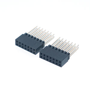 Connectivité fiable 2.54mm Double rangée 2-40pins en-tête femelle verticale pour faisceau de câblage électronique PCB - Product Image 6