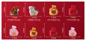 دمية قمرية صغيرة محظوظة ذهبية مزينة بحقيبة فنغ شوي هدية نقود للسنة الصينية الجديدة هدية تذكارية رمز حصان لعبة السنة - Product Image 2