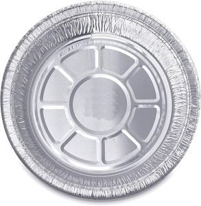 Bandejas Redondas de Papel de Aluminio Desechables de 7, 8 y 9 Pulgadas para Freidora de Aire con Tapa de Papel, Reciclables, de Grado Alimenticio, para Envasado de Alimentos - Product Image 2