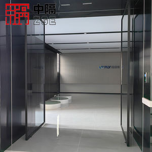 Système minimaliste de diviseur de mur en verre de cloison de bureau mince élégante - Product Image 5