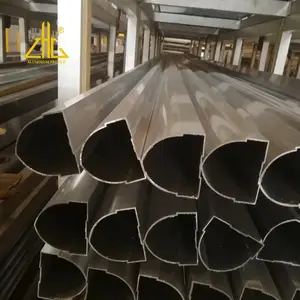 Custom D Shaped Aluminum Extrusion Tube Slotted Extruded Aluminium Export To Iraq