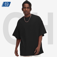 T-shirt en coton épais 350G pour homme, taille européenne, col rond, couleur unie, blanc, couche de base, impression de logo, fournisseur personnalisé