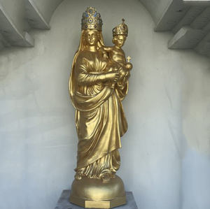 Christian Bienheureuse Vierge Mère Marie Jardin Statues Géantes Petit Jésus <span class=keywords><strong>Couronne</strong></span> D'or pour Jardin Statues Religieuses Marie Vierge Vente - Product Image 2