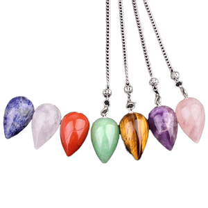 Péndulo de Cristal de <span class=keywords><strong>Cuarzo</strong></span> Natural para Radiestesia, Cristales Irregulares Espirituales, Suministros de Brujería, Piedra Preciosa Tallada para Adivinación y Amor - Product Image 4