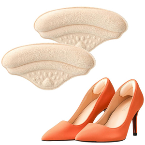Almohadillas para el Talón para Aliviar el <span class=keywords><strong>Dolor</strong></span>, Almohadillas 4D para Zapatos Demasiado Grandes para Mujeres y Hombres, Previenen Ampollas y Quemaduras, Protectores de Talón - Product Image 1