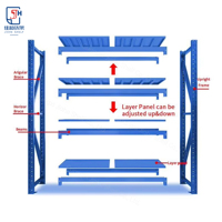 Lager regal 5-lagiges selektives Hochleistungs-Metall paletten regal mit Korrosions schutz und Plug-In-Installation