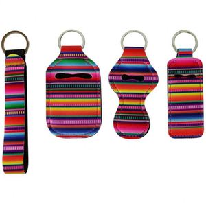Neoprene Women Keychain Set with Wristlet Chapstick <b>Holders</b> Hand Sanitizer <b>Holder</b> Self-defence Keychain - Product Image 4