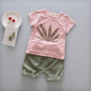 Conjunto de Ropa de Bebé Recién Nacido de Manga Corta de Algodón Orgánico para Regalo - Product Image 5