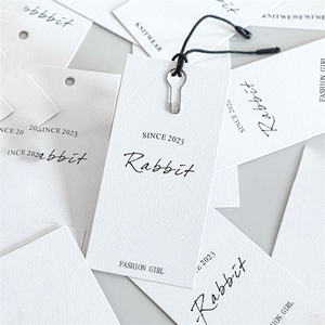 Étiquettes à suspendre personnalisées Étiquettes de prix en plastique coloré Étiquette à suspendre en papier Étiquette de marque Étiquette de vêtement personnalisée pour marque de vêtement - Product Image 2