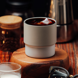 แก้วเซรามิคสุญญากาศ ขนาด 90x180 มม. ดีไซน์มินิมอล สำหรับกาแฟและชา - Product Image 1