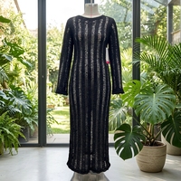 Robe longue en tricot pour femme Sadie, personnalisable OEM & ODM, pull à manches longues en maille pour femme, vêtements en tricot pour femme