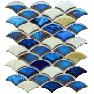 Carreaux de mosaïque en céramique polygonale irrégulière Arabesque pour carrelage mural de salle de bain