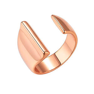 Anillo abierto Ajustable con letra inicial para mujer y hombre, joyería con alfabeto, chapado en oro de A Z - Product Image 3