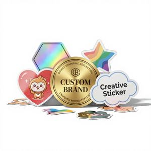 Pegatinas de Vinilo Impermeables Personalizadas, Diseños Vibrantes, Detalles en Lámina Dorada, Formas Únicas, Impresión a Todo Color - Etiquetas Decorativas para Productos - Product Image 1