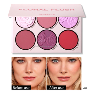 6 màu sắc sắc tố cao Blusher mịn má màu dập nổi thiết kế Rouge đa năng Blush khuôn mặt bóng mắt <span class=keywords><strong>Shadow</strong></span> Blush Palette - Product Image 3