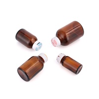 Flacon en verre pharmaceutique ambré transparent de 10ml 20ml 30ml 50ml 100ml avec couvercle en plastique et bouchon en caoutchouc