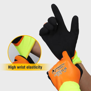 XINGYU, guantes de punto para clima frío para hombres, guantes de trabajo recubiertos de arena de látex, protección antideslizante para <span class=keywords><strong>brazos</strong></span>, guantes de goma de trabajo de látex de seguridad - Product Image 5