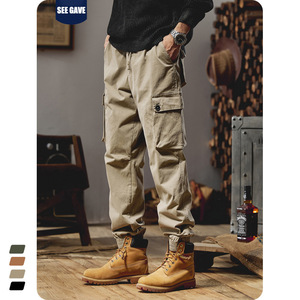 Salopette <span class=keywords><strong>tendance</strong></span> pour <span class=keywords><strong>homme</strong></span>, style japonais, automne <span class=keywords><strong>2023</strong></span>, taille mi-haute, coton, jambe ample, <span class=keywords><strong>pantalon</strong></span> décontracté - Product Image 3