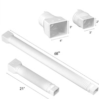 2 paquets d'extensions de tuyau de descente de gouttière flexible pour connecteur de rallonge de tuyau de descente de vidange pour inclus