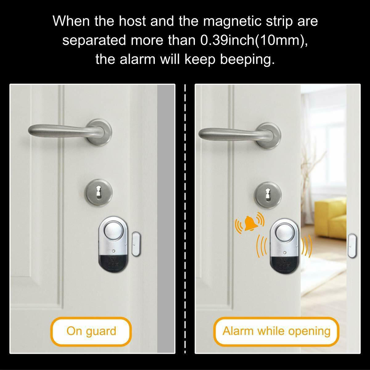 Door magnetic detector wireless home doors contact Windows alarm